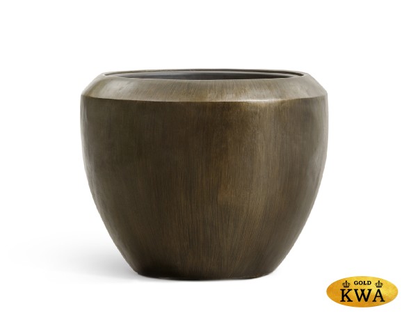 Кашпо TREEZ Effectory Metal Чаша Design Чернёная бронза в-33, д-40 см