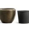 Кашпо TREEZ Effectory Metal Чаша Design Чернёная бронза в-33, д-40 см