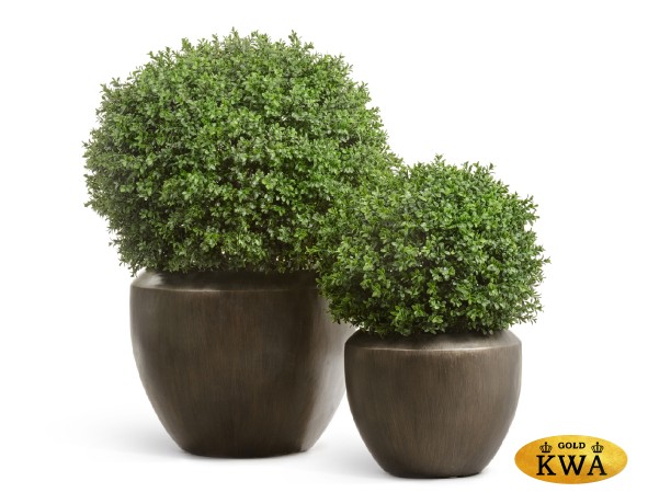 Кашпо TREEZ Effectory Metal Чаша Design Чернёная бронза в-33, д-40 см