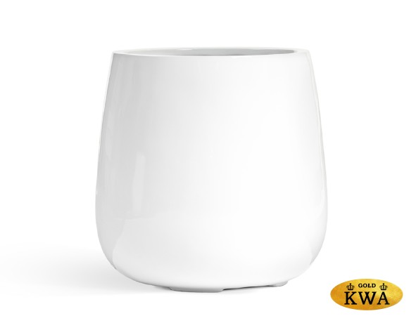 Кашпо TREEZ Effectory Gloss Чаша Белый глянцевый лак в-38 см, д-34 см