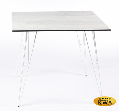 Руссо обеденный стол из HPL квадратный 90х90см, цвет светло-серый