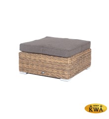 "Лунго" плетенная оттоманка с подушкой, цвет соломенный (гиацинт)