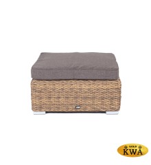 "Лунго" плетенная оттоманка с подушкой, цвет соломенный (гиацинт)