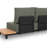 Goteborg Комплект лаунж мебели антрацит/натуральный, алюминий/тик