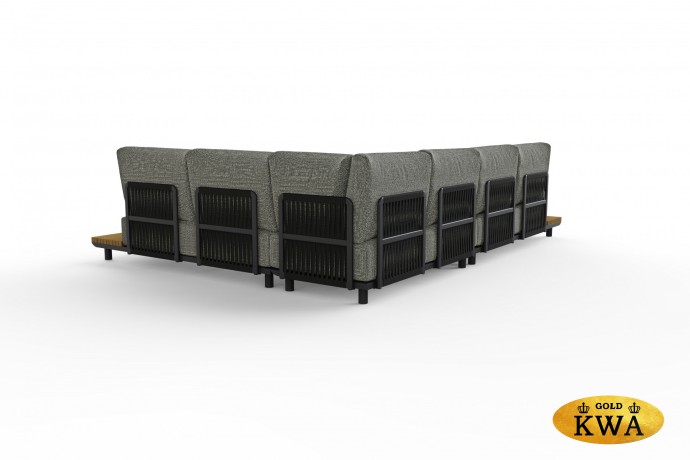 Goteborg Комплект лаунж мебели антрацит/натуральный, алюминий/тик