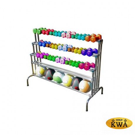 Стойка под гантели и медицинские мячи