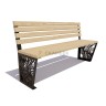 Скамейка «Павлин» без подлокотников (1,8 лиственница,40х60)