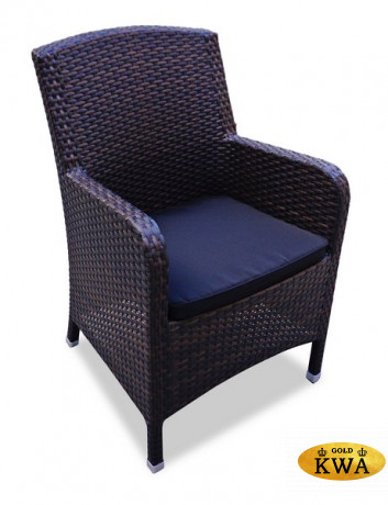 Плетеное кресло MYKONOS обеденное темно-коричневое