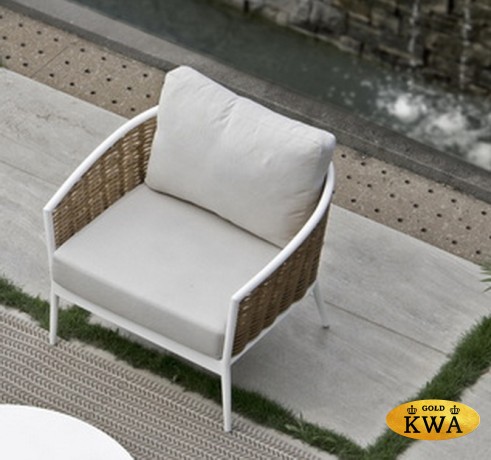 "Тоскана" кресло из искусственного ротанга, цвет соломенный