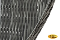 "Эспрессо" плетеный круглый стол, диаметр 118 см, цвет графит