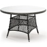 "Эспрессо" плетеный круглый стол, диаметр 118 см, цвет графит