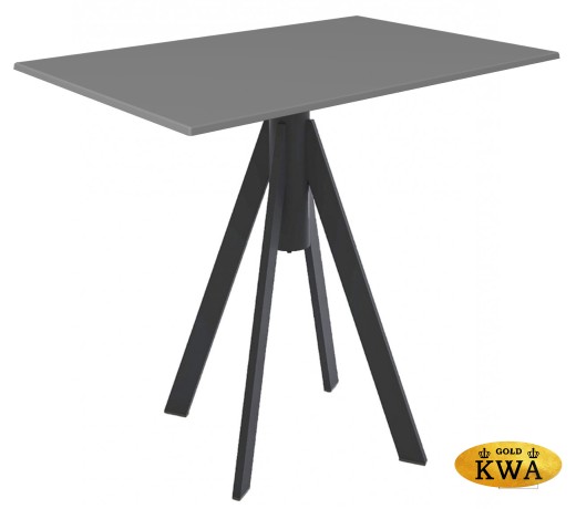 Стол обеденный Fuoz Werzalit Uniart - черный, темно-серый