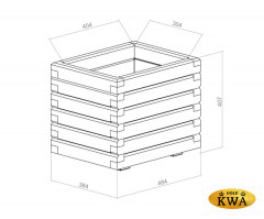 Кашпо уличное деревянное  48х38х40 см