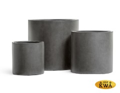 Кашпо TREEZ Effectory Beton Цилиндр Тёмно-серый бетон в-31 см, д-31 см