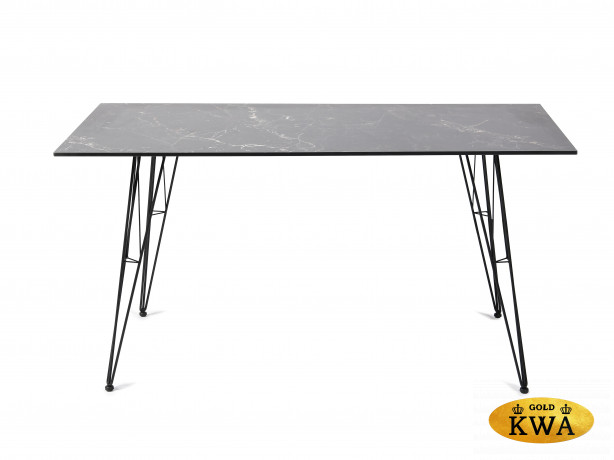 Руссо обеденный стол из HPL 150х80см, цвет "черный мрамор"