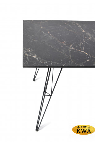 Руссо обеденный стол из HPL 150х80см, цвет "черный мрамор"