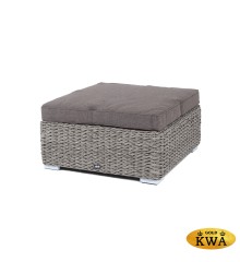 "Лунго" плетеная оттоманка с подушкой, цвет графит (гиацинт)
