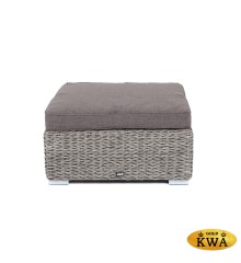 &quot;Лунго&quot; плетеная оттоманка с подушкой, цвет графит (гиацинт)