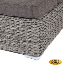 &quot;Лунго&quot; плетеная оттоманка с подушкой, цвет графит (гиацинт)