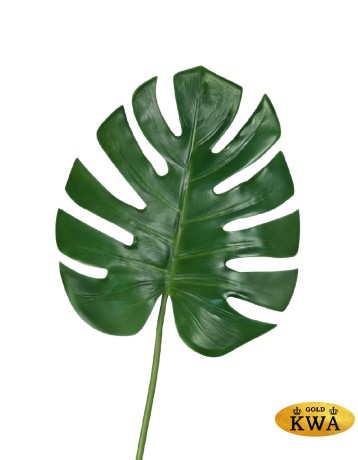 Лист Монстеры большой в-89 см (лист 39х32 см) 12/48