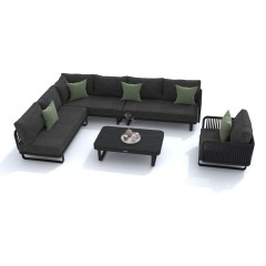 Лаунж зона угловая БЕЛЛИСА С модульная маренго