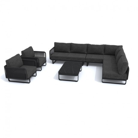 Лаунж зона угловая БЕЛЛИСА С модульная маренго