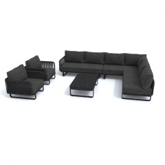 Лаунж зона угловая БЕЛЛИСА С модульная маренго