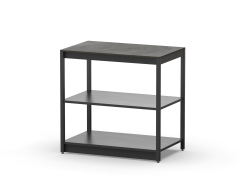 Cтол разделочный Lounge B-01, 90 см, черный/черный мрамор