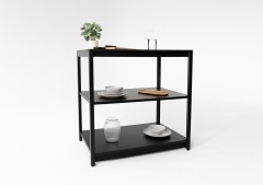 Cтол разделочный Lounge B-01, 90 см, черный/черный мрамор