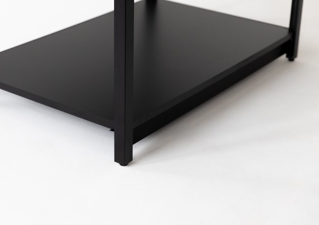 Cтол разделочный Lounge B-01, 90 см, черный/черный мрамор