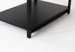 Cтол разделочный Lounge B-01, 90 см, черный/черный мрамор