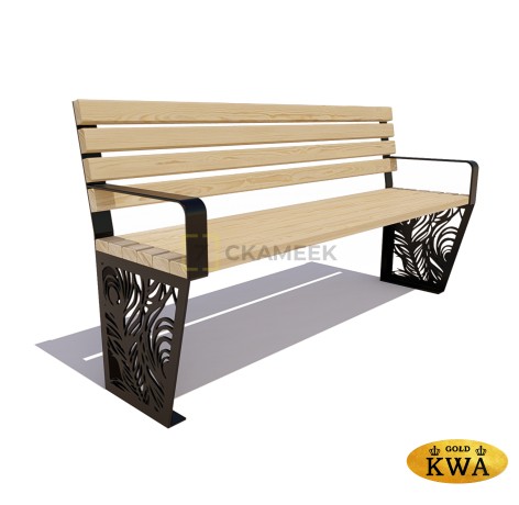 Скамейка «Павлин» (1.2 ангарская сосна, 40х60)