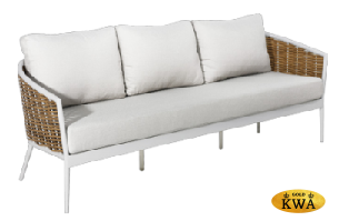 "Тоскана" диван из искусственного ротанга трехместный, цвет соломенный