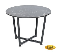 "Майами" журнальный стол из HPL круглый Ø50, цвет "черный мрамор"
