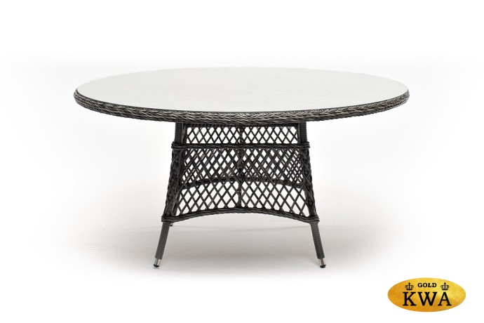 "Эспрессо" плетеный круглый стол, диаметр 150 см, цвет графит