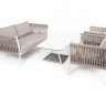 "Касабланка" лаунж-зона плетеная из роупа 4-местная, цвет серо-коричневый
