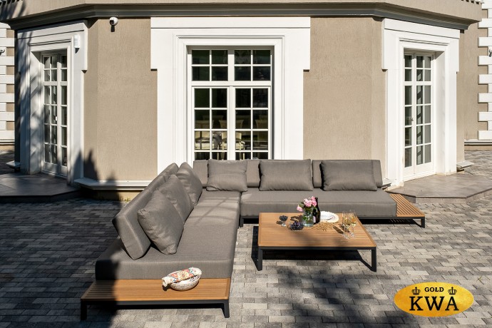 "Амальфи" трансформирующаяся лаунж-зона из алюминия, цвет графит