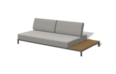 "Амальфи" трансформирующаяся лаунж-зона из алюминия, цвет графит (К)