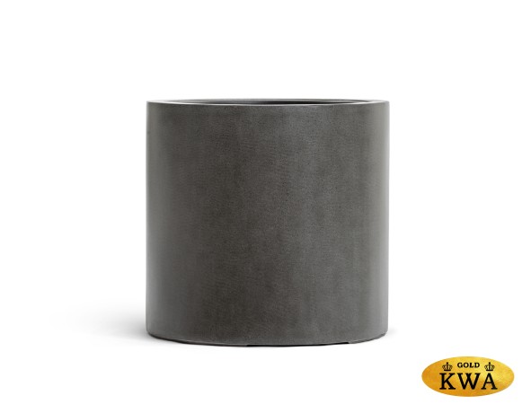 Кашпо TREEZ Effectory Beton Цилиндр Тёмно-серый бетон в-40 см, д-41 см