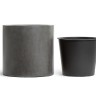 Кашпо TREEZ Effectory Beton Цилиндр Тёмно-серый бетон в-40 см, д-41 см