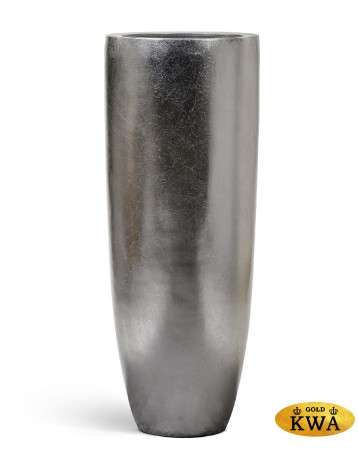 Кашпо TREEZ Effectory Metal Высокий конус Giant Стальное серебро в-120, д-46 см 1/1