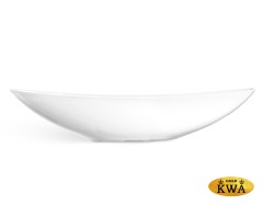 Кашпо-ваза TREEZ Effectory Gloss Лодка длинная Белый глянцевый лак  в-20 см, ш-18 см, д-90 см 4/4