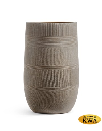 Кашпо TREEZ ERGO Graphics Высокая округлая чаша Капучино в-54 см, д-34 см