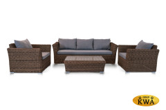 Капучино лаунж-зона из искусственного ротанга, цвет коричневый