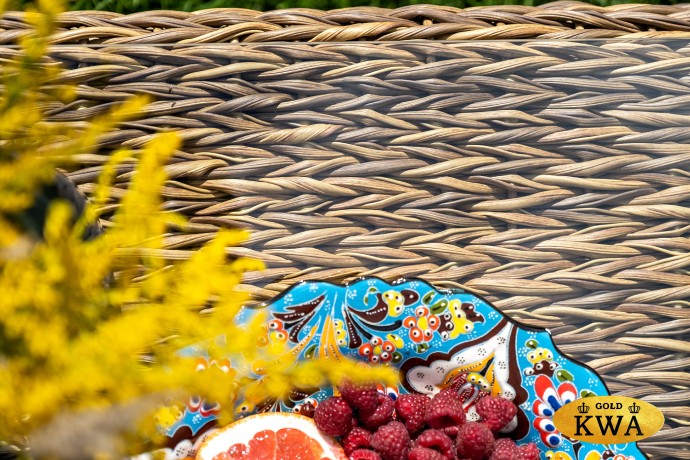 "Кон Панна" столик журнальный из искусственного ротанга (гиацинт), цвет соломенный