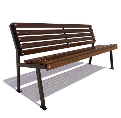 Скамейка «Ретро» без подлокотников (2,5 ангарская сосна,30х60)