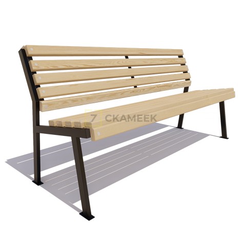 Скамейка «Ретро» без подлокотников (2,5 ангарская сосна,30х60)