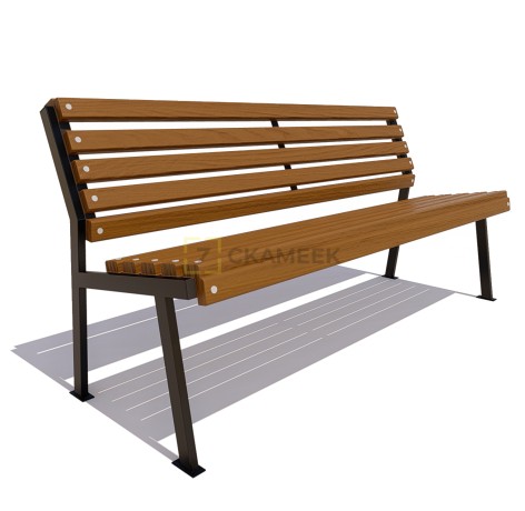 Скамейка «Ретро» без подлокотников (2,5 ангарская сосна,30х60)