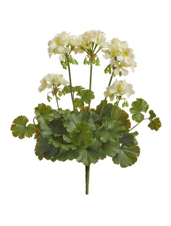 Герань куст кремовый пластиковый с UV-фильтром в-30 см, д-30 см  6/48