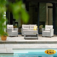 Плетеный комплект для отдыха с диваном AFM-804 grey